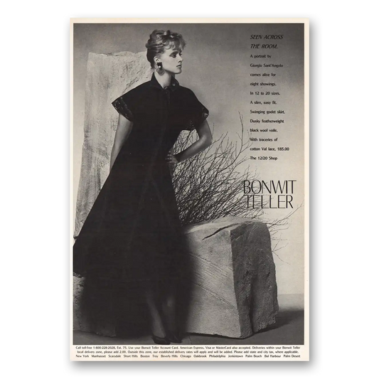 1984 Bonwit Teller Seen Across the Room Vintage Magazine Print Ad