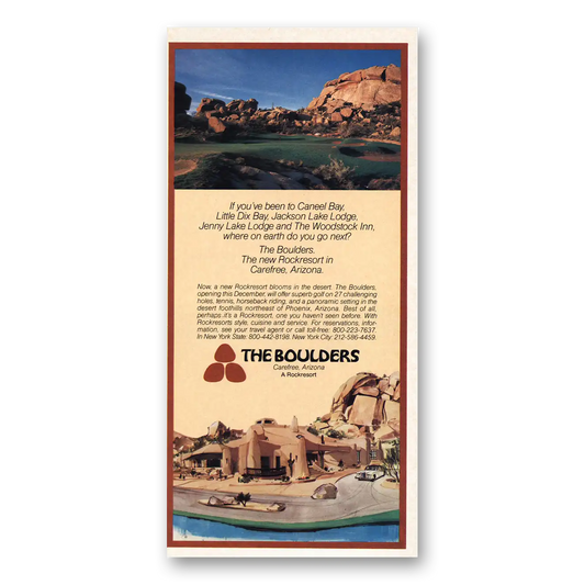 1984 The Boulders Carefree Arizona Vintage Magazine Print Ad