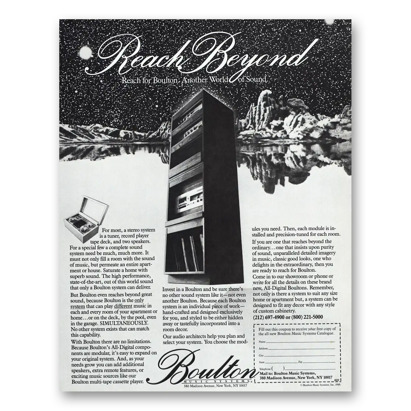 1984 Boulton Music Another World of Sound Vintage Magazine Print Ad