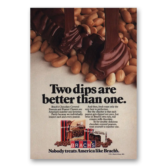 1984 Brachs Candy Two Dips Better Than One Vintage Magazine Print Ad