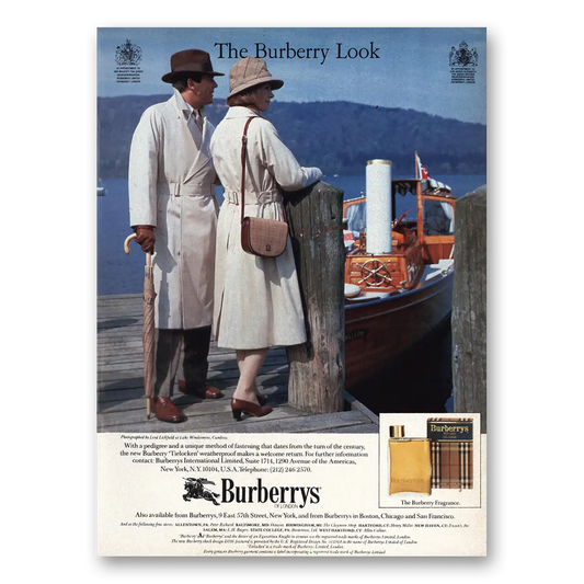 1984 Burberry The Burberry Look Vintage Magazine Print Ad