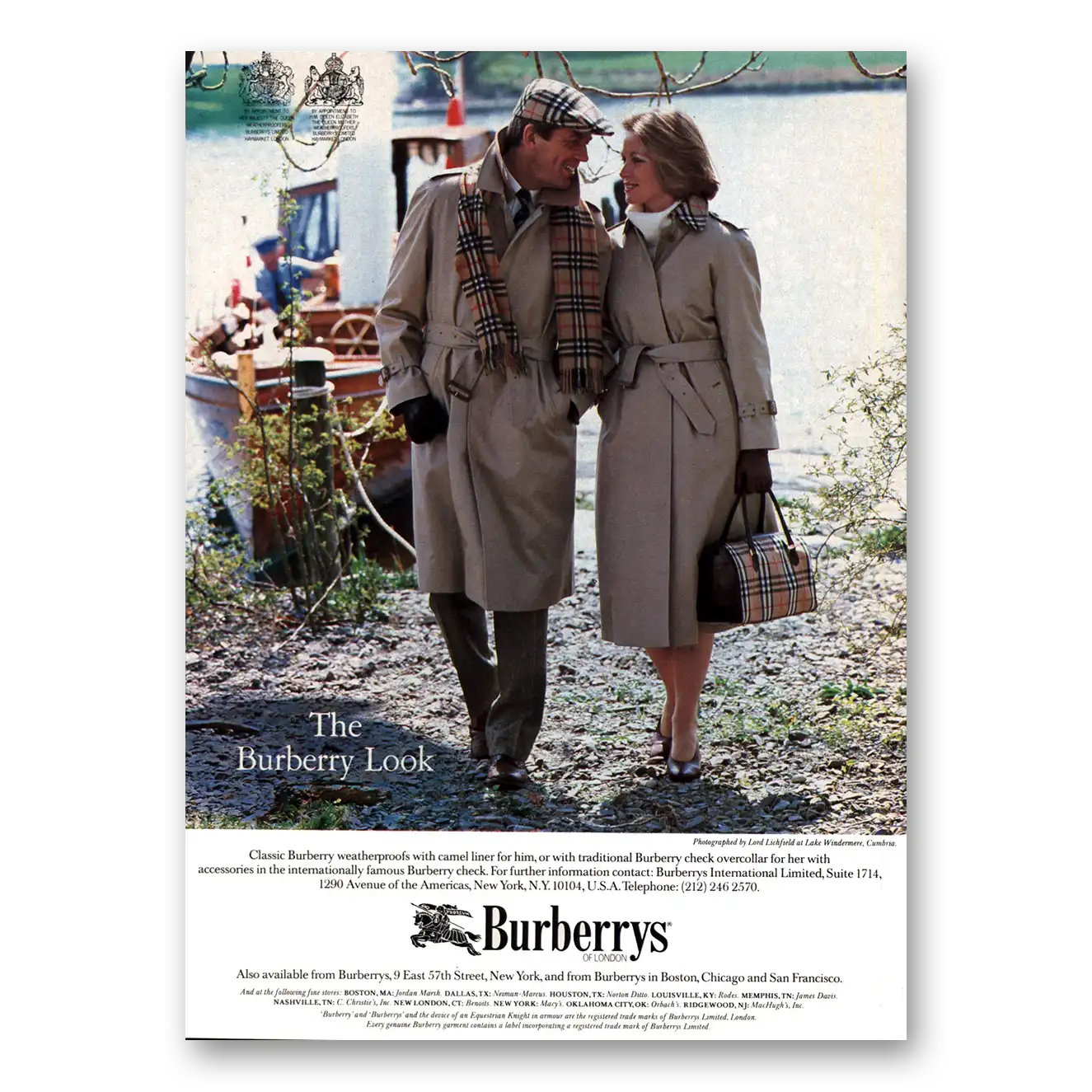 1984 Burberry Classic Waterproofs Vintage Magazine Print Ad