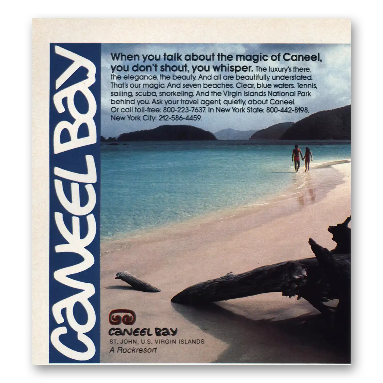 1984 Caneel Bay Talk About the Magic Vintage Magazine Print Ad