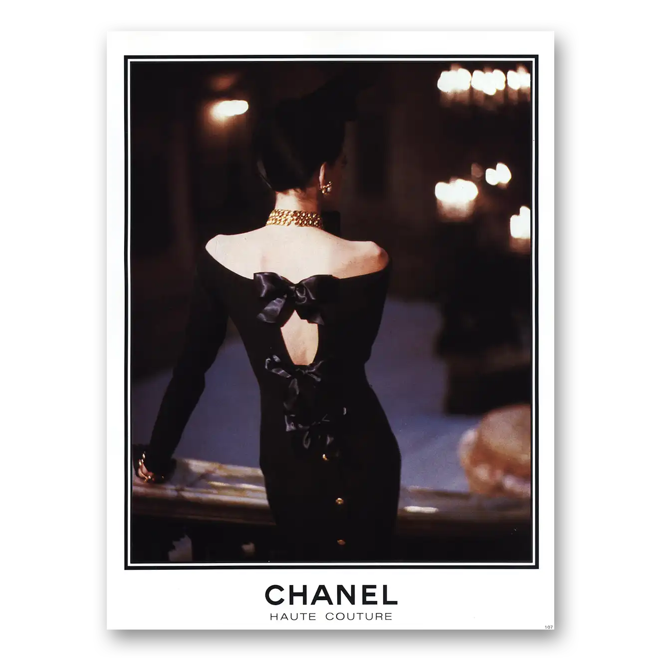 1984 Chanel Haute Couture Vintage Magazine Print Ad