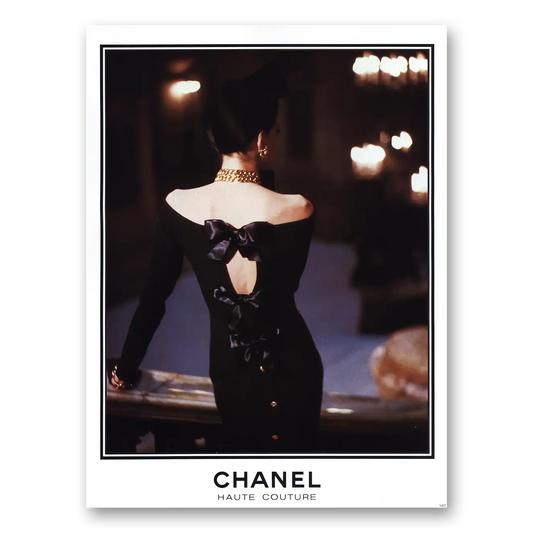 1984 Chanel Haute Couture Vintage Magazine Print Ad