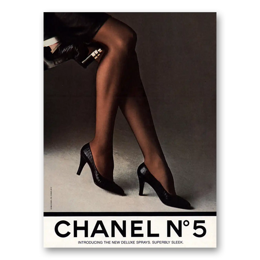 1984 Chanel No 5 Superbly Sleek Vintage Magazine Print Ad