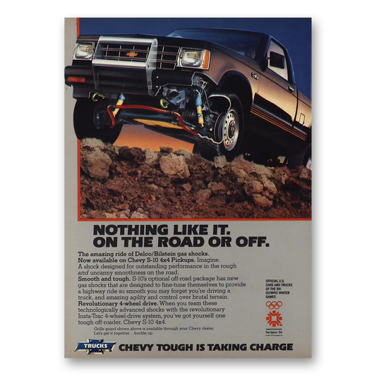 1984 Chevrolet S10 Nothing Like It Vintage Magazine Print Ad