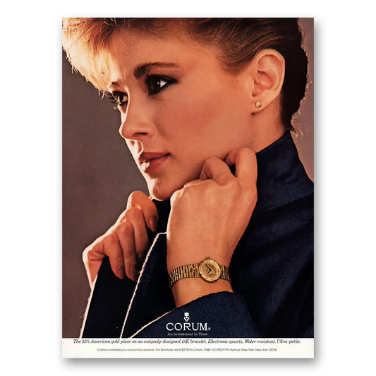 1984 Corum Watch Investment In Time Vintage Magazine Print Ad