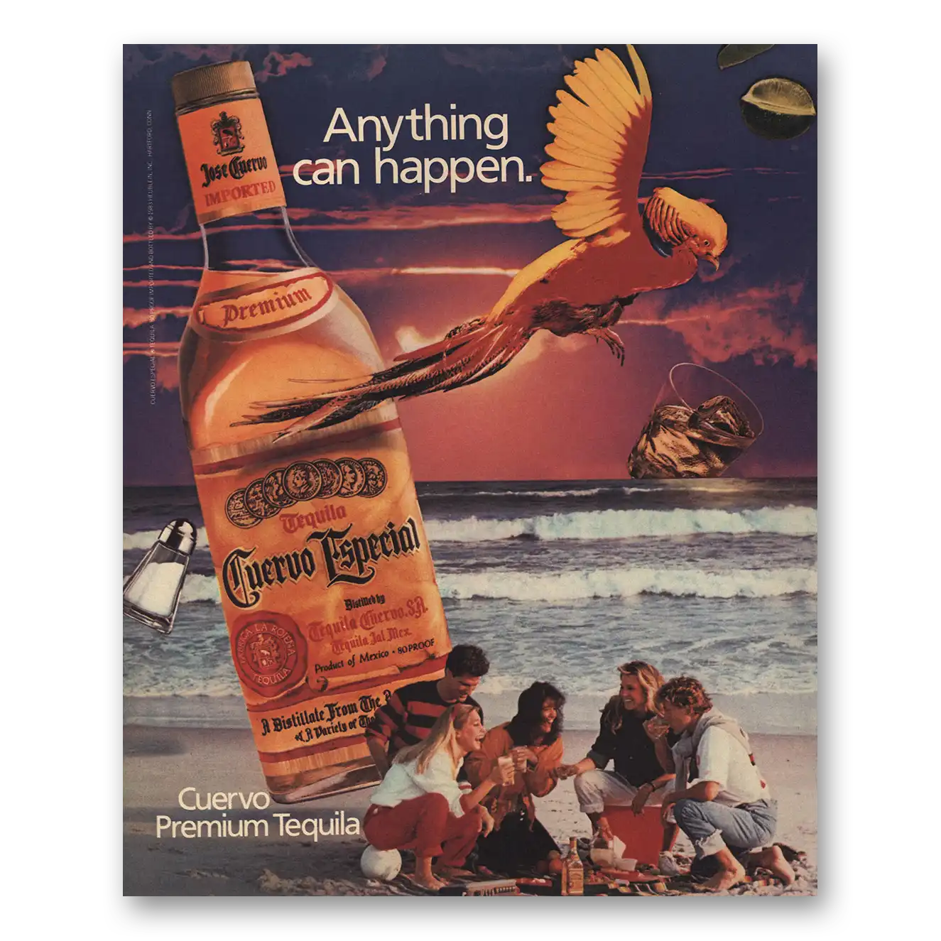 1984 Jose Cuervo Tequila Cuervo Especial Anything Can Happen Vintage Magazine Print Ad