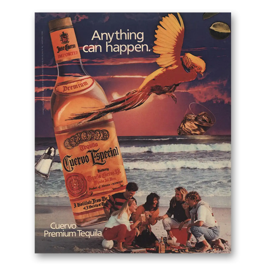 1984 Jose Cuervo Tequila Cuervo Especial Anything Can Happen Vintage Magazine Print Ad