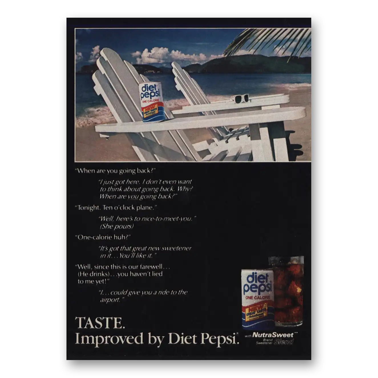 1984 Pepsi Diet Pepsi When Are We Going Back Vintage Magazine Print Ad