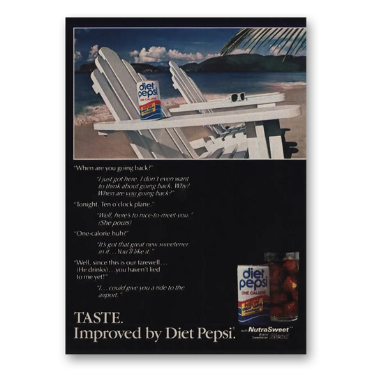 1984 Pepsi Diet Pepsi When Are We Going Back Vintage Magazine Print Ad