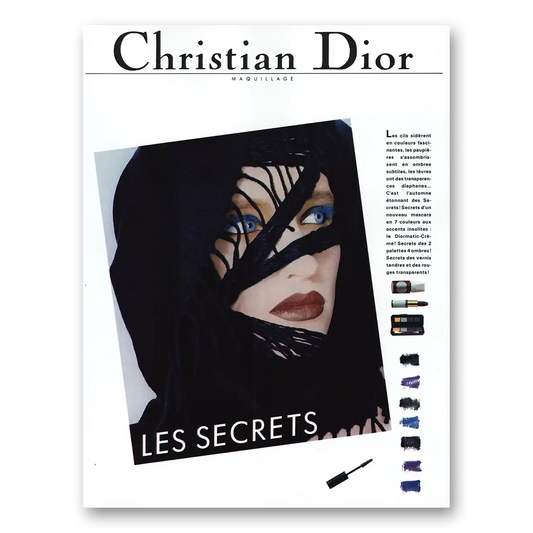 1984 Christian Dior Les Secrets Vintage Magazine Print Ad