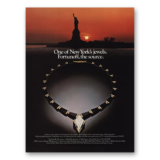 1984 Fortunoff One of New Yorks Jewels Vintage Magazine Print Ad