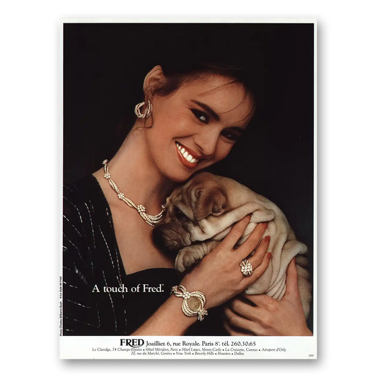 1984 Fred Joaillier Touch of Fred Paris Vintage Magazine Print Ad