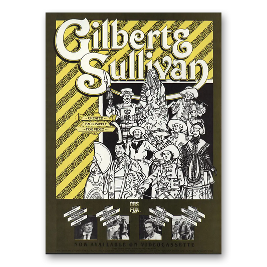 1984 Gilbert & Sullivan Promo Created for Video Vintage Magazine Print Ad