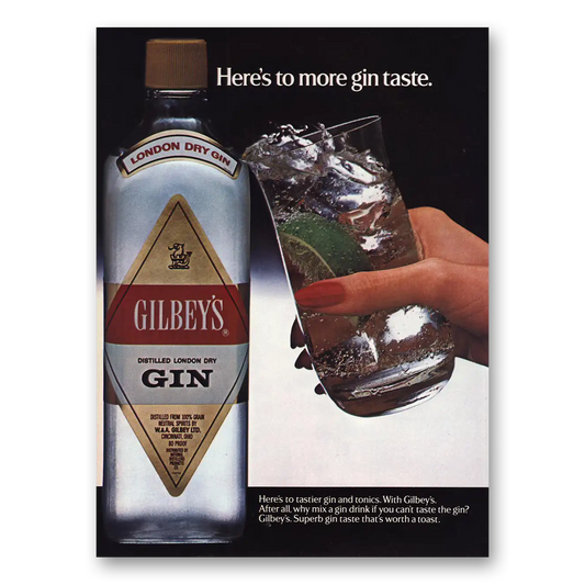 1984 Gilbeys Gin More Gin Taste Vintage Magazine Print Ad