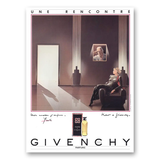 1984 Givenchy III Perfume Une Rencontre French Vintage Magazine Print Ad