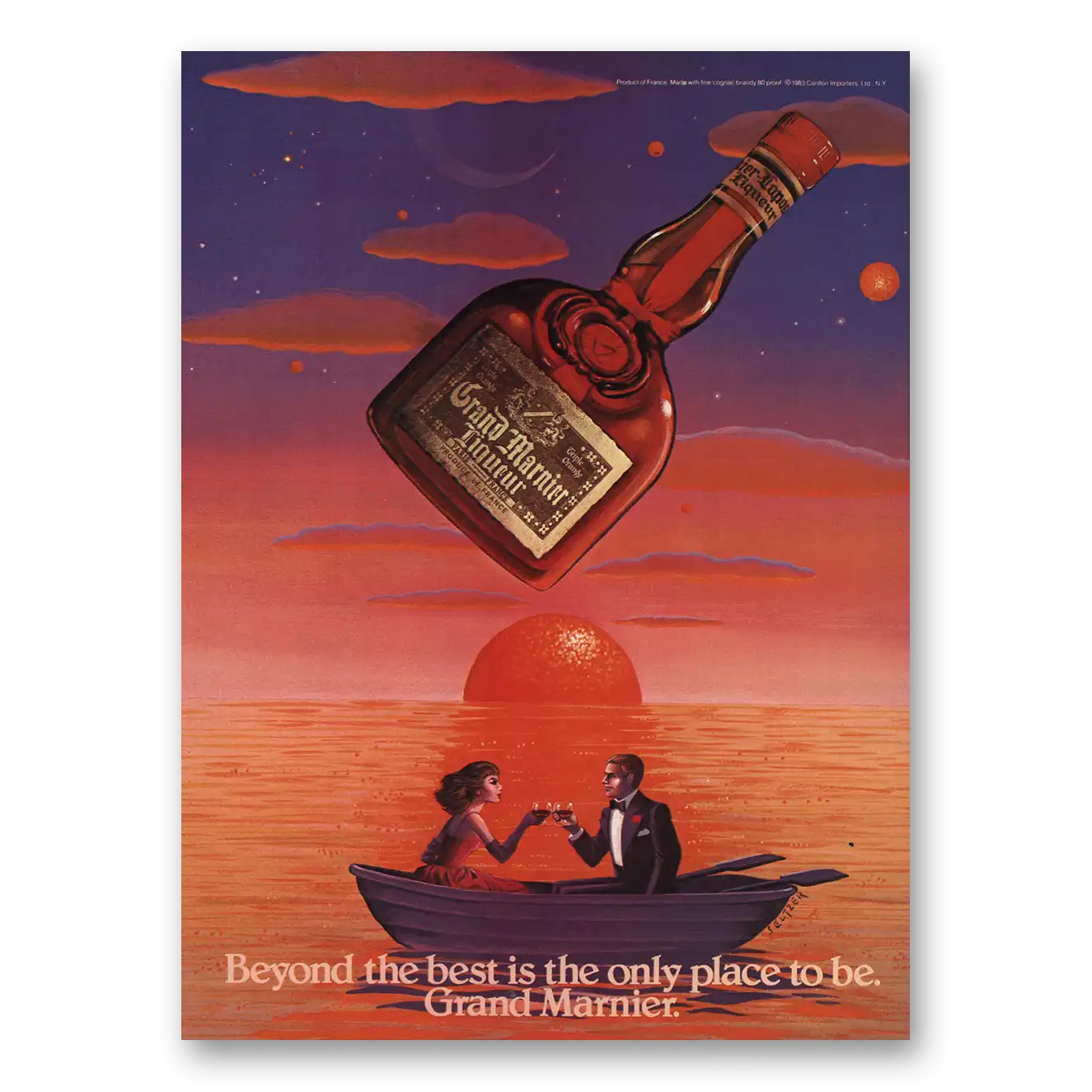 1984 Grand Marnier Beyond the Best Vintage Magazine Print Ad