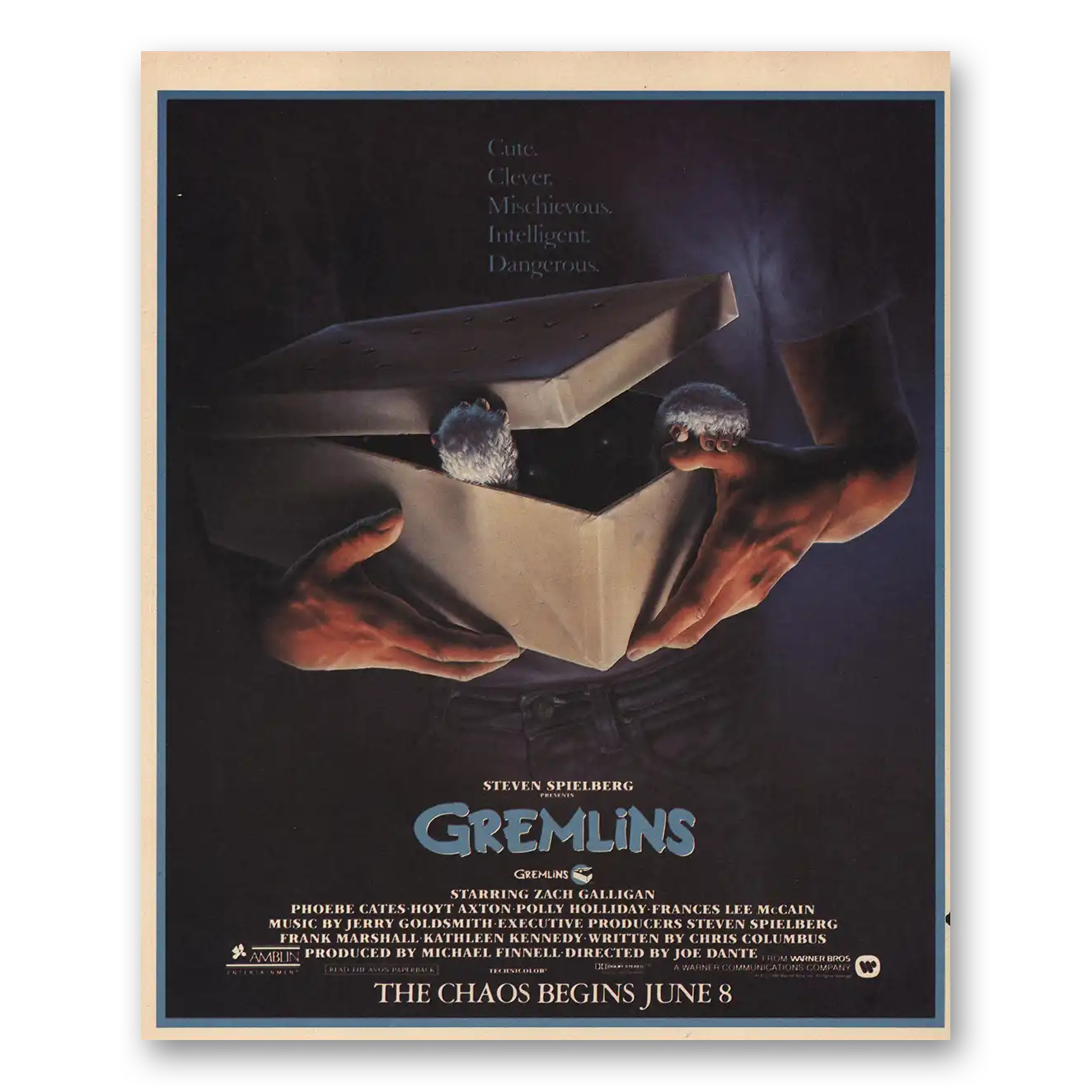 1984 Gremlins Movie Promo Steven Spielberg Vintage Magazine Print Ad