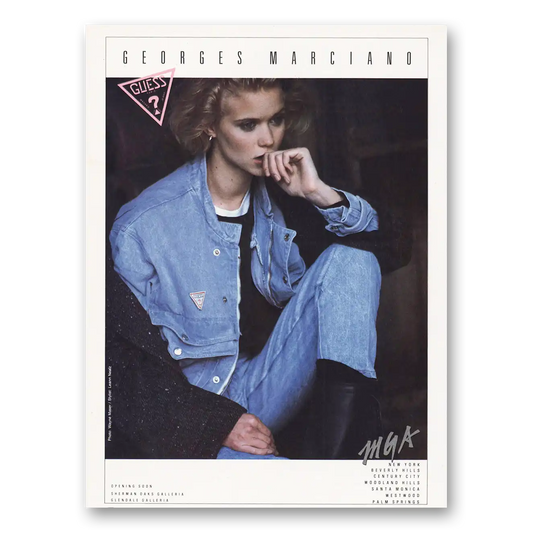 1984 Guess Jeans Georges Marciano Vintage Magazine Print Ad