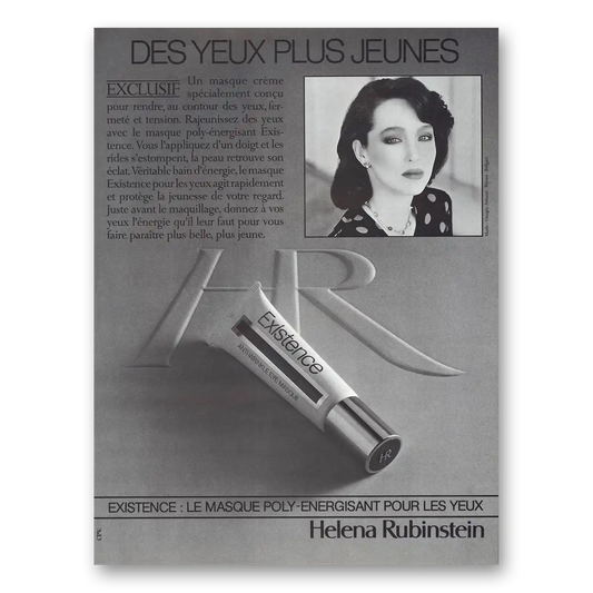 1984 Helena Rubinstein Cosmetics Des Yeux Plus Jeunes French Vintage Magazine Print Ad