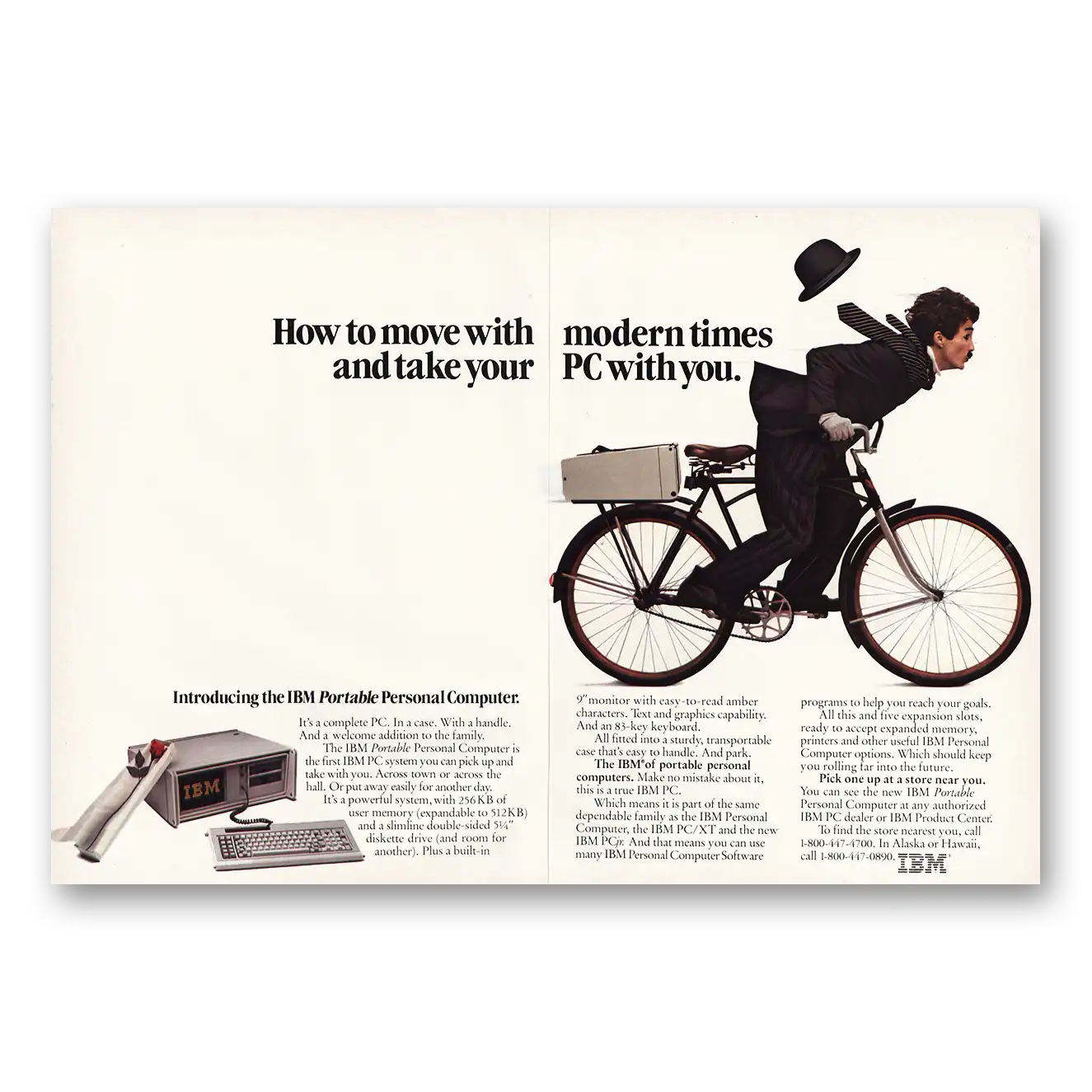 1984 IBM Move With Modern Times Vintage Magazine Print Ad