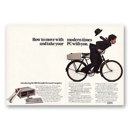 1984 IBM Move With Modern Times Vintage Magazine Print Ad