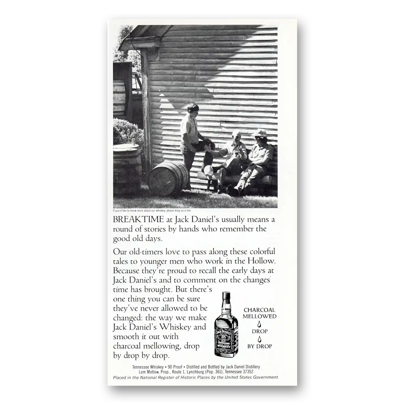 1984 Jack Daniels Breaktime at Jack Daniels Vintage Magazine Print Ad