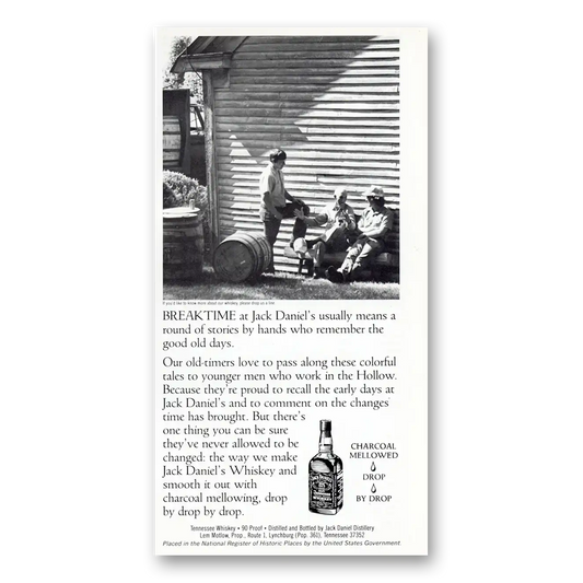 1984 Jack Daniels Breaktime at Jack Daniels Vintage Magazine Print Ad