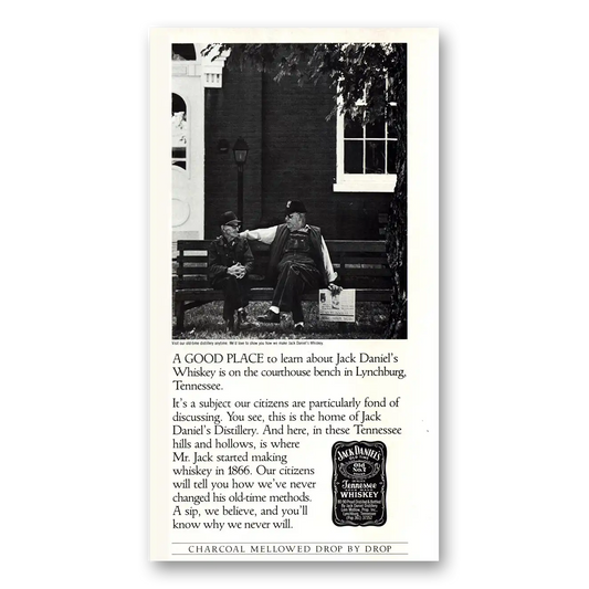 1984 Jack Daniels Good Place to Learn Vintage Magazine Print Ad