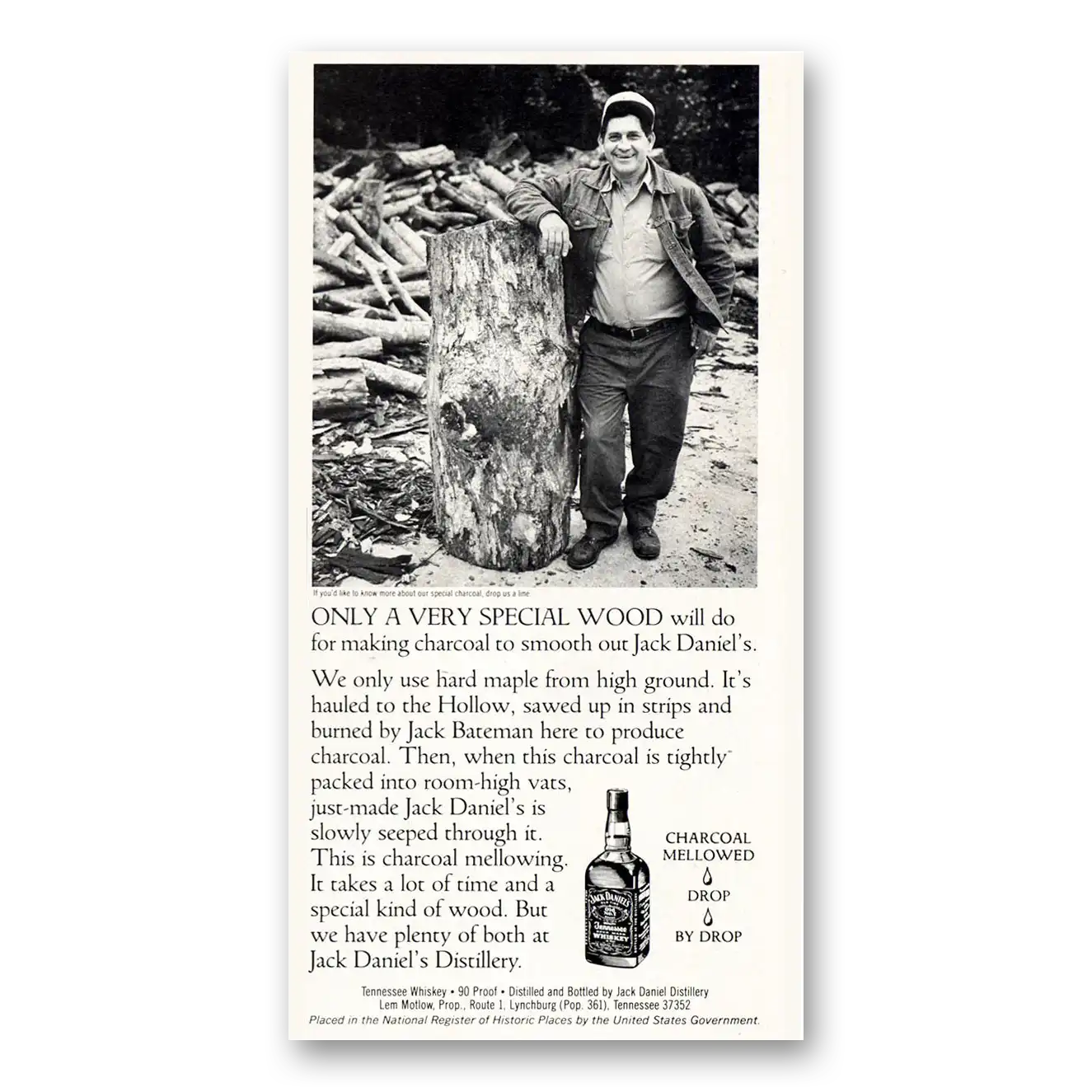 1984 Jack Daniels Only a Very Special Wood Vintage Magazine Print Ad