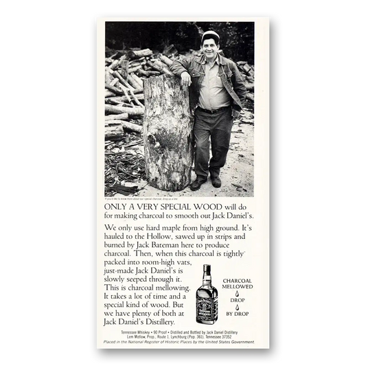 1984 Jack Daniels Only a Very Special Wood Vintage Magazine Print Ad