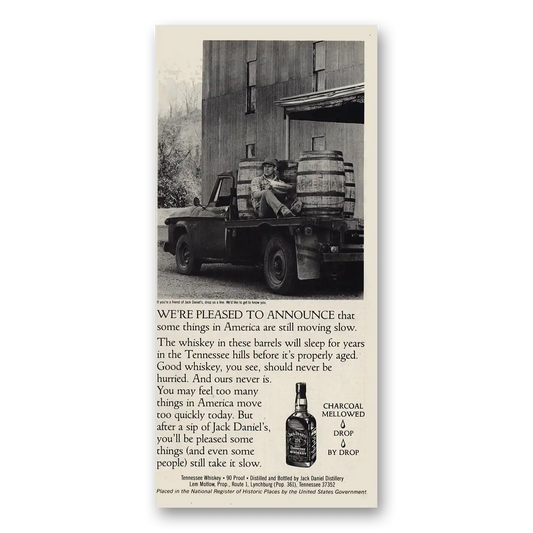 1984 Jack Daniels Please to Announce Some Things In America Vintage Magazine Print Ad