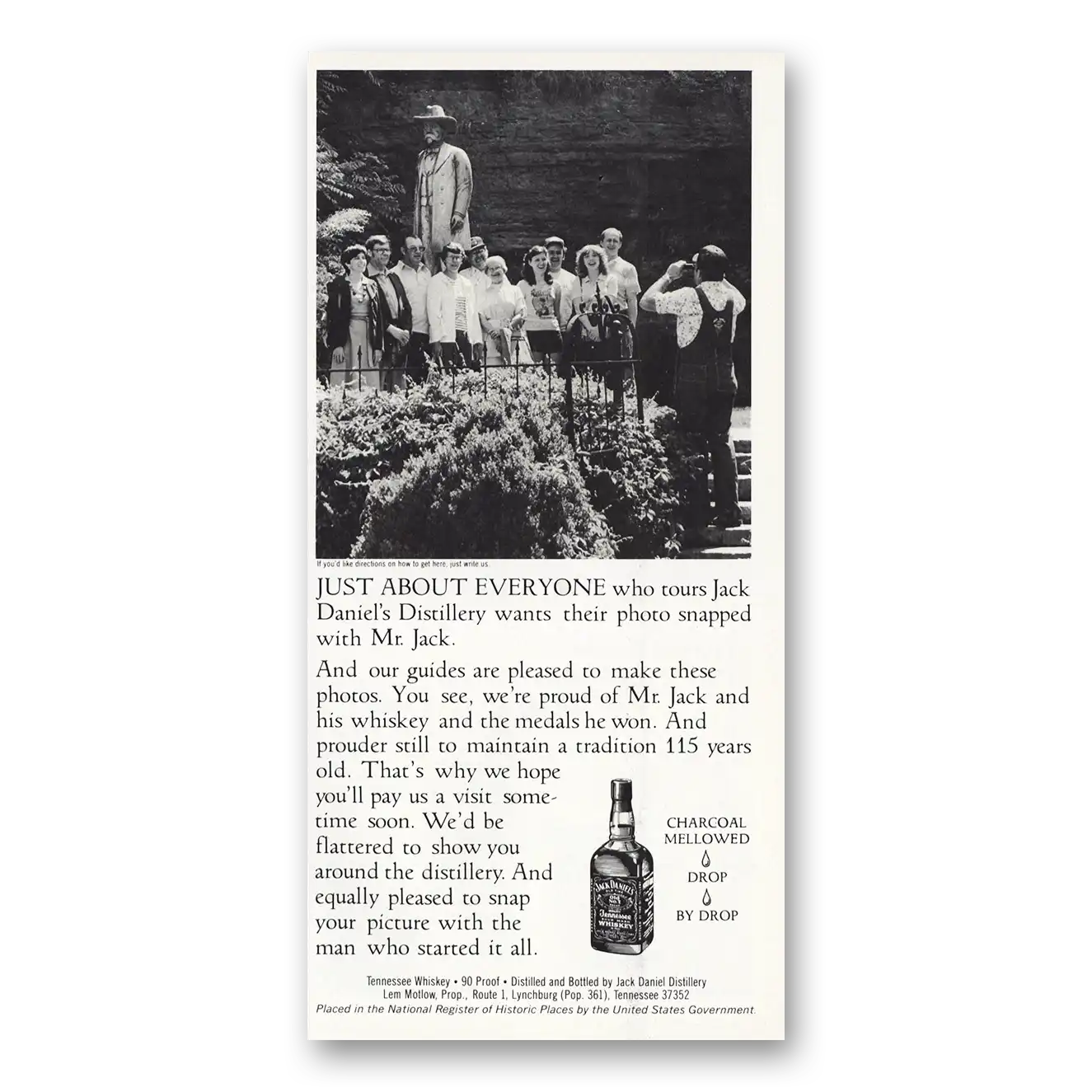 1984 Jack Daniels Just About Everyone Who Tours Vintage Magazine Print Ad