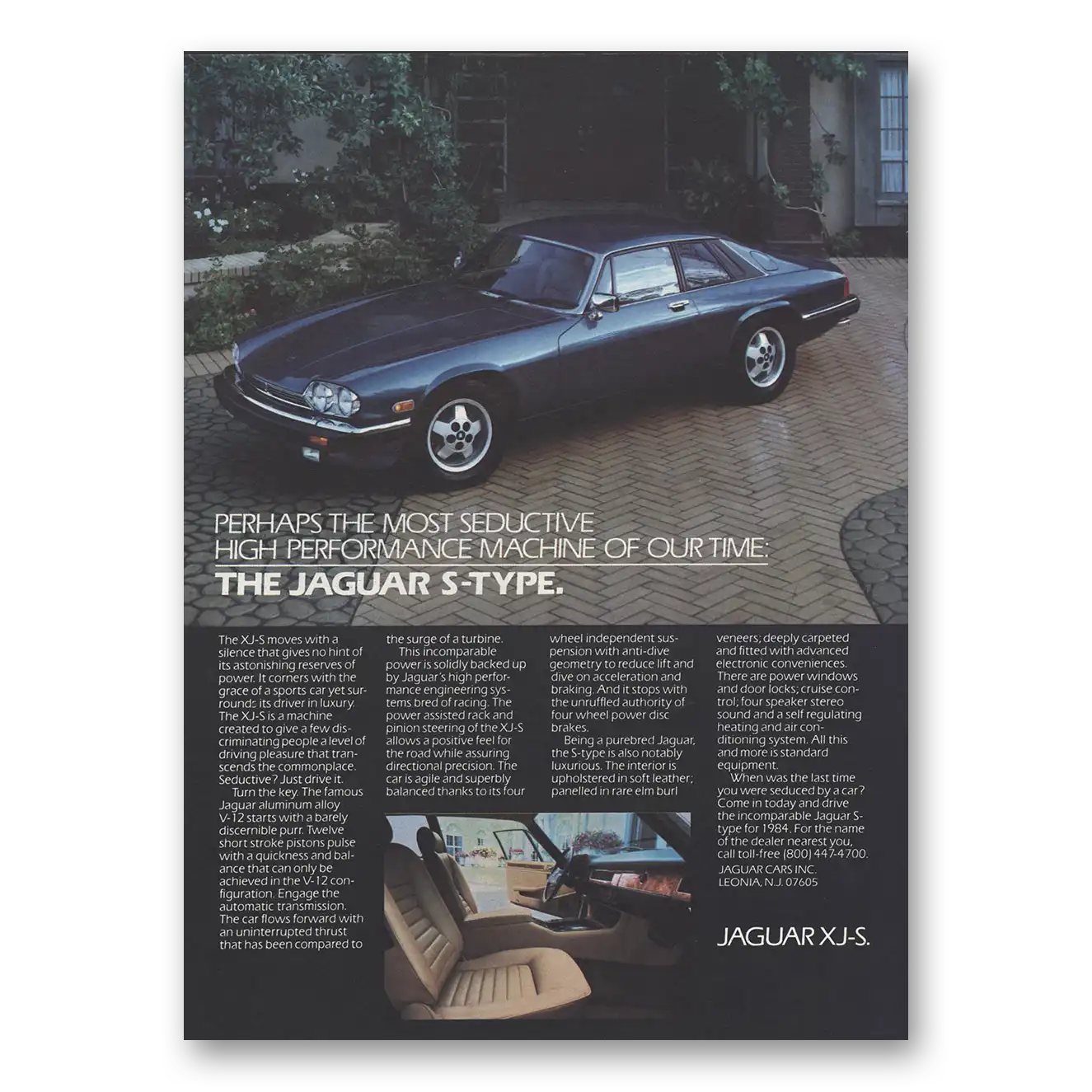 1984 Jaguar XJS Perhaps the Most Seductive Vintage Magazine Print Ad