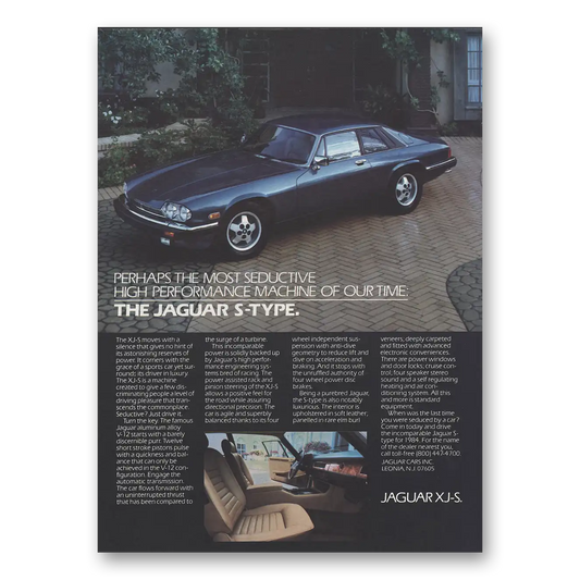 1984 Jaguar XJS Perhaps the Most Seductive Vintage Magazine Print Ad