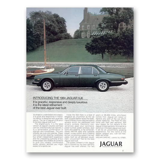 1983 Jaguar XJ6 Graceful Responsive Deeply Luxurious Vintage Magazine Print Ad