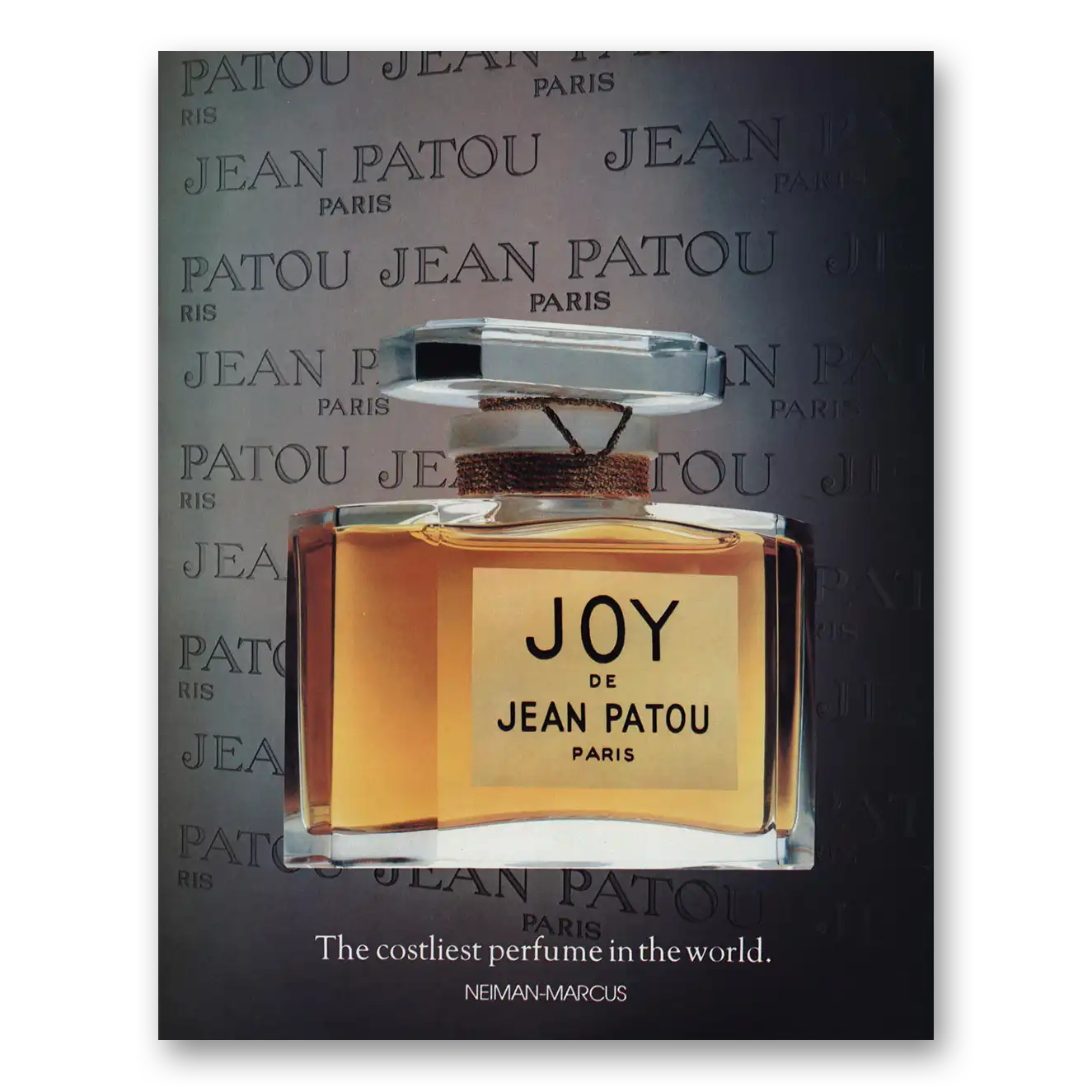 1984 Joy de Jean Patou Perfume Costliest Perfume In the World Vintage Magazine Print Ad