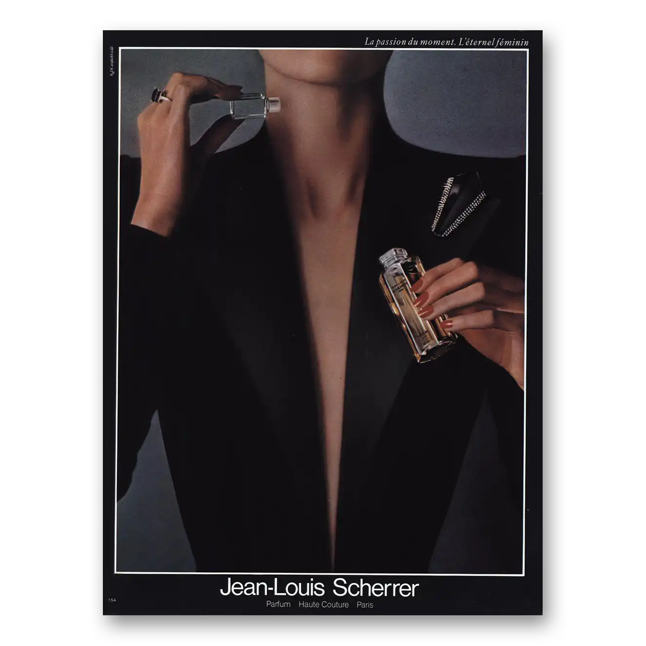 1984 Jean Louis Scherrer French Perfume Vintage Magazine Print Ad