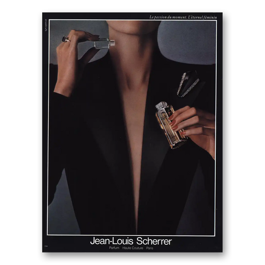 1984 Jean Louis Scherrer French Perfume Vintage Magazine Print Ad