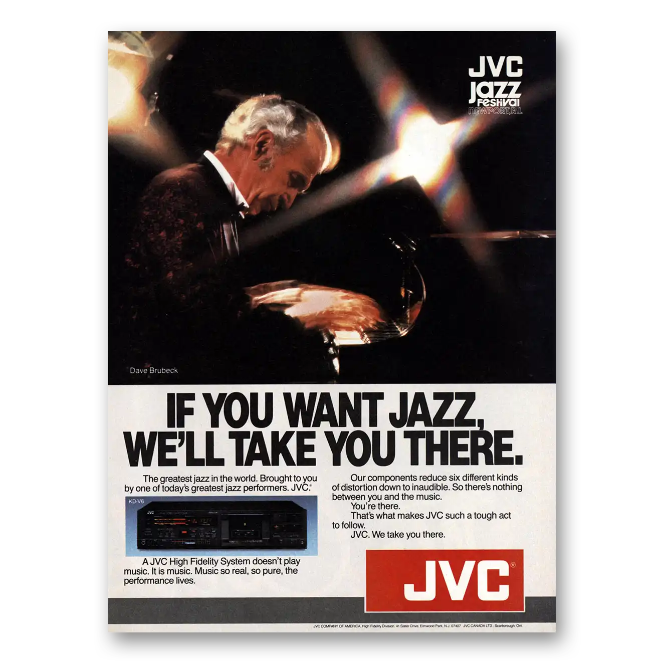 1984 JVC High Fidelity System You Want Jazz We'll Take You There Vintage Magazine Print Ad