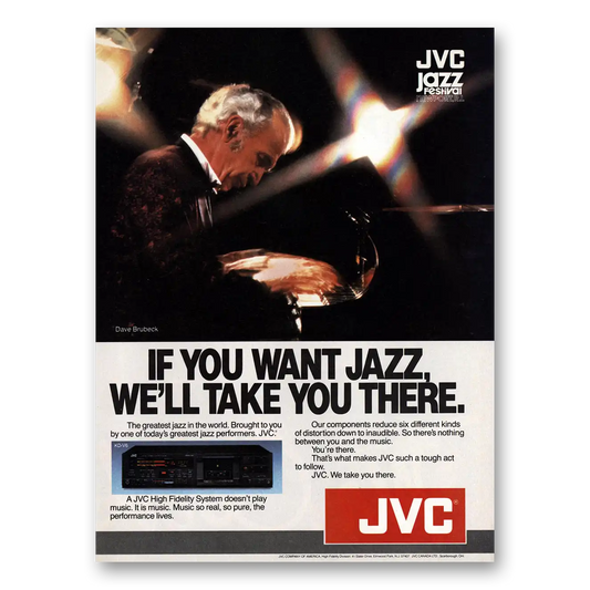 1984 JVC High Fidelity System You Want Jazz We'll Take You There Vintage Magazine Print Ad