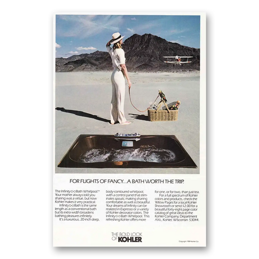 1984 Kohler Flights of Fancy Vintage Magazine Print Ad