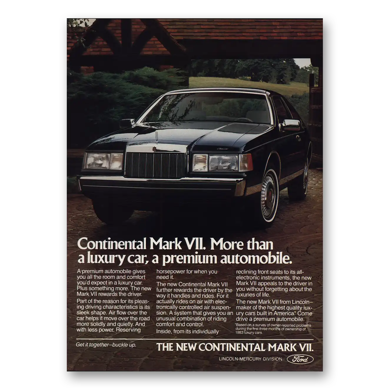 1984 Lincoln Continental Mark VII More Than a Luxury Car Vintage Magazine Print Ad