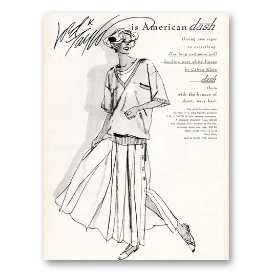 1984 Lord & Taylor American Dash Giving New Vigor Vintage Magazine Print Ad