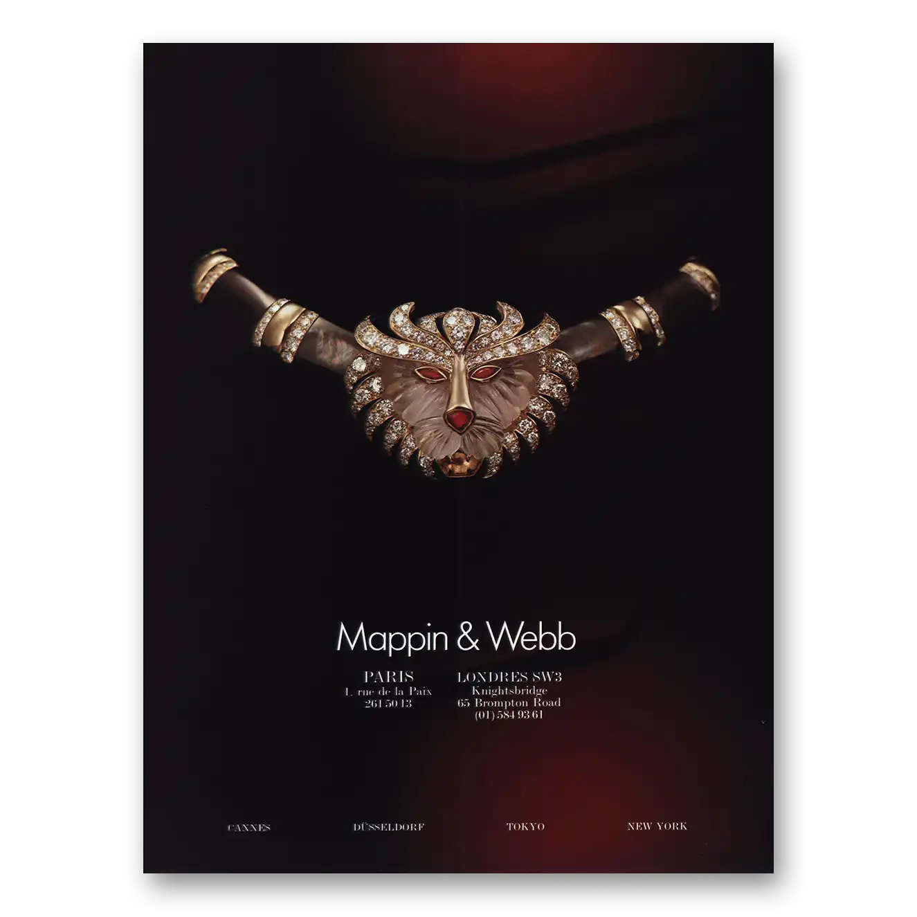 1984 Mappin & Webb Paris London Vintage Magazine Print Ad