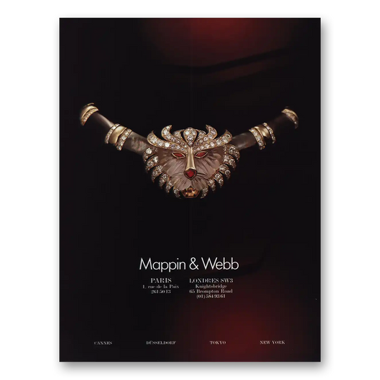 1984 Mappin & Webb Paris London Vintage Magazine Print Ad