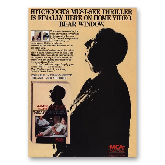 1984 Rear Window Movie Promo Hitchcock Must See Thriller Vintage Magazine Print Ad