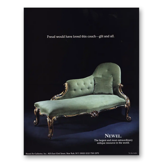 1984 Newel Art Galleries Freud Would Have Loved this Couch Vintage Magazine Print Ad